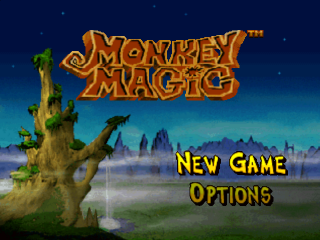 Monkey Magic title screen for Playstation